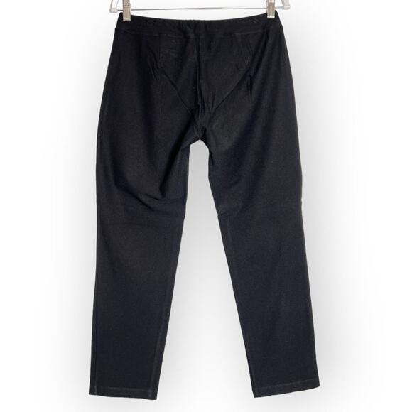Eileen Fisher System Washable Stretch Crepe Slim Pant SIZE S Black Pullon USA - Picture 2 of 9